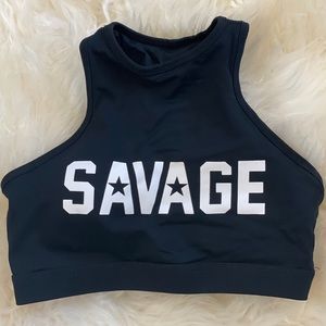 Savage Barbell High Neck Sports Bra - size s